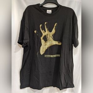 Vintage System of a Down Tee Hand Graphic 2000s Band Shirt Black Size XL SOAD
